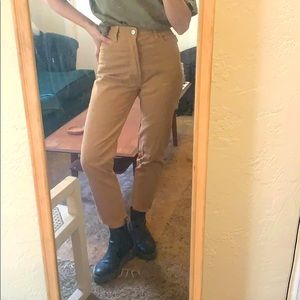 Bongo High Waisted Tan Jeans